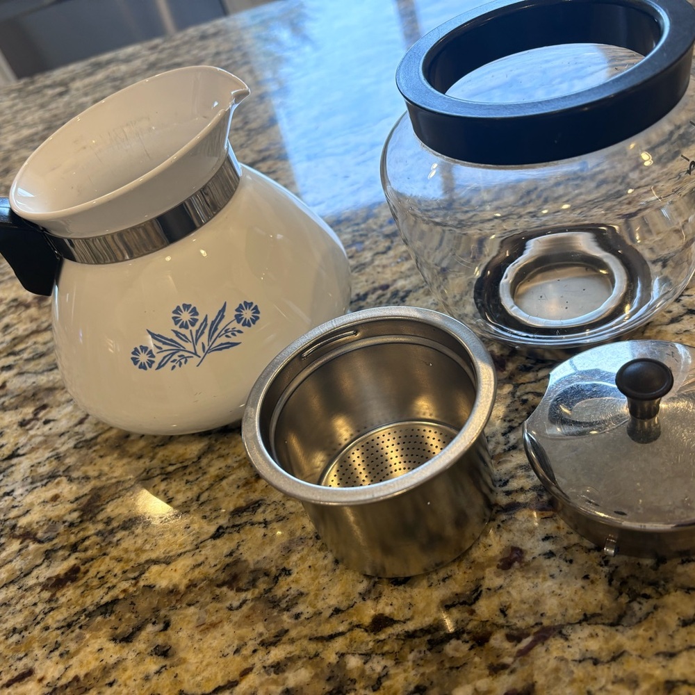 Corningware blue cornflower coffee pot